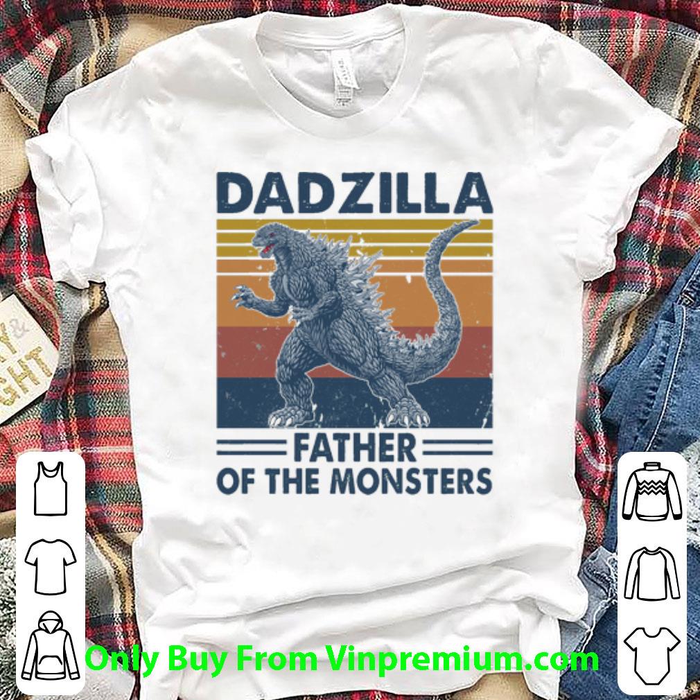 Premium Vintage Dadzilla Father Of The Monsters Father’s Day shirt