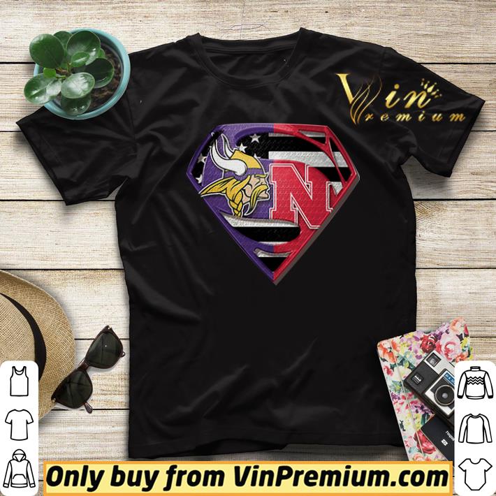 6ad76040 vikings minnesota and nebraska cornhuskers superman shirt sweater 4 - Vikings Minnesota and Nebraska Cornhuskers Superman shirt sweater