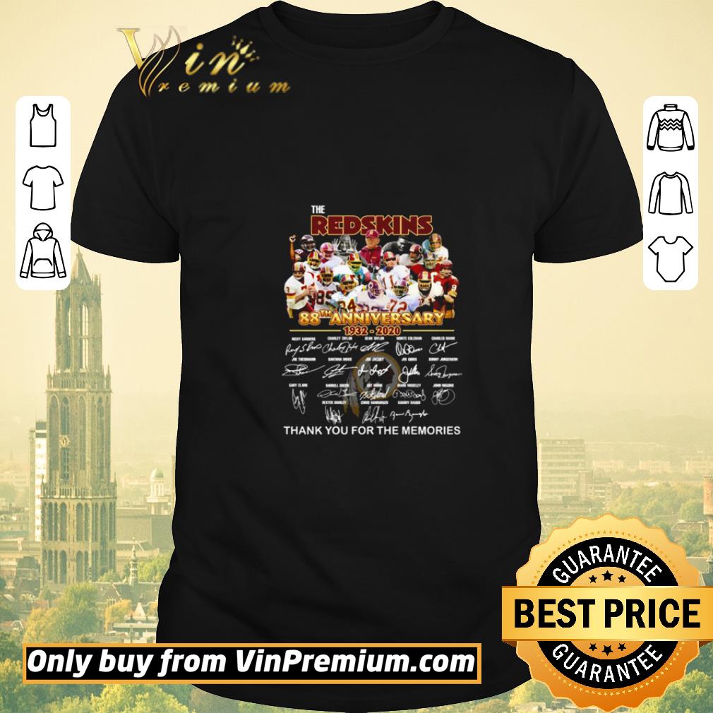 Official The Washington Redskins 88th anniversary thank you for the memories shirt sweater