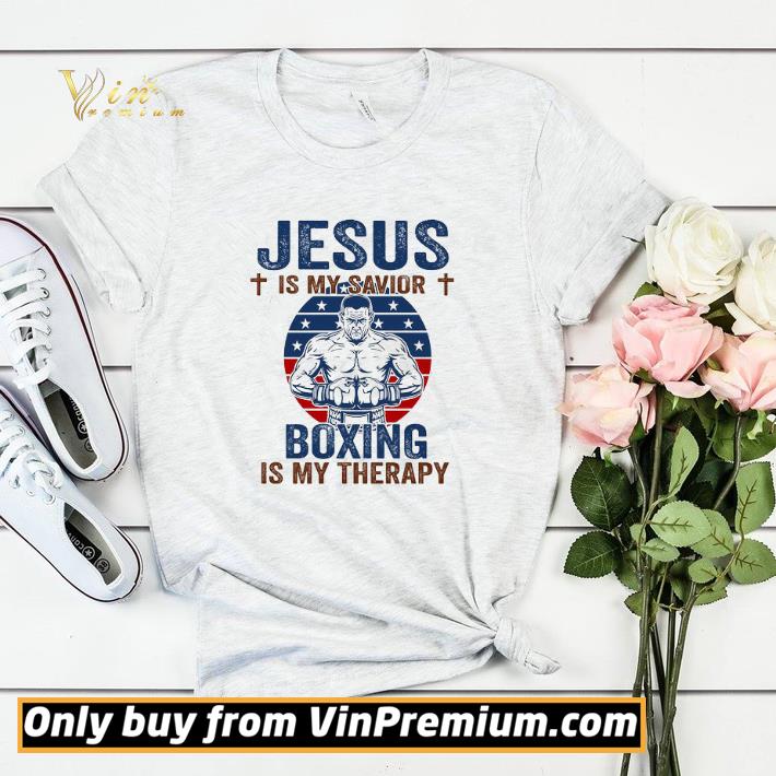 73fba2d2 jesus is my savior boxing is my therapy shirt sweater 4 - Jesus Is My Savior Boxing Is My Therapy shirt sweater