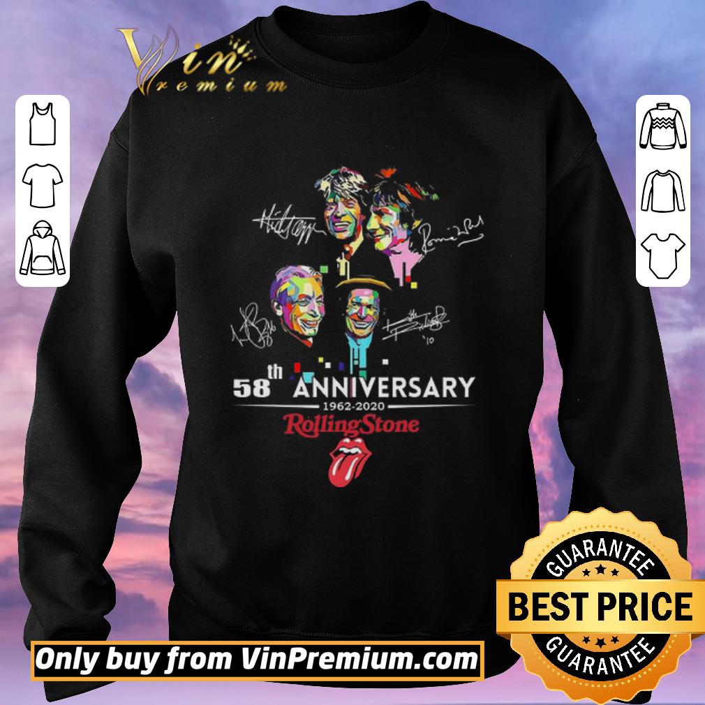 Nice 58th Anniversary 1962 2020 Rolling Stone Signature shirt sweater Nice 58th Anniversary 1962 2020 Rolling Stone Signature shirt sweater