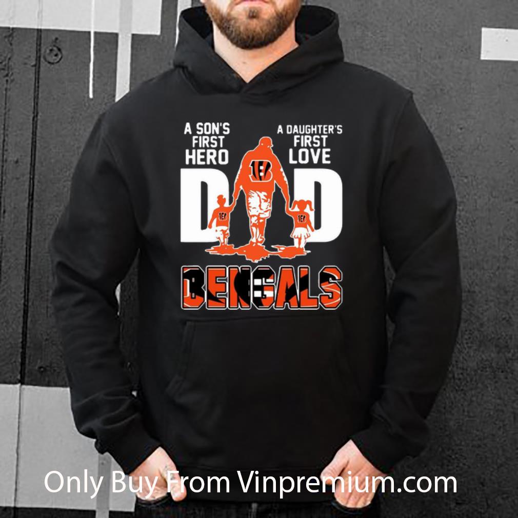 7920f093 great dad a son s first hero a daughter s first love cincinnati bengals shirt 4 - Great Dad A Son's First Hero A Daughter's First Love Cincinnati Bengals shirt