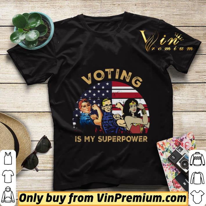 809635f7 veterans party ginsburg wonder girl voting is my superpower american flag shirt sweater 4 - Veterans Party Ginsburg Wonder Girl Voting Is My Superpower American Flag shirt sweater