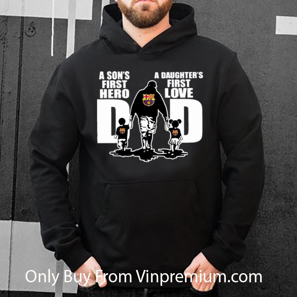853addc7 nice barcelona fc dad a son s first hero a daughter s first love shirt 4 - Nice Barcelona FC Dad A Son's First Hero A Daughter's First Love shirt