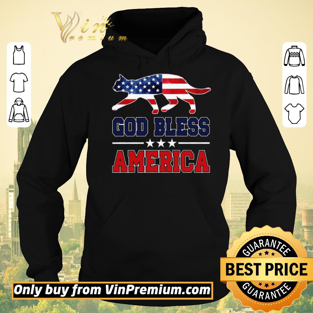 88dfe77b premium pretty cat american flag god bless america shirt sweater 4 - Premium Pretty Cat American Flag God Bless America shirt sweater