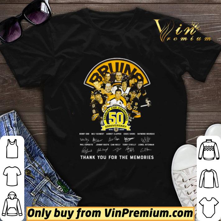 Boston Bruins Stanley Cup Czampions 50th anniversary thank you for the memories shirt sweater
