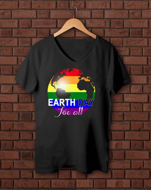 Awesome Earth Day For All LGBT Gay Pride Rainbow Shirt