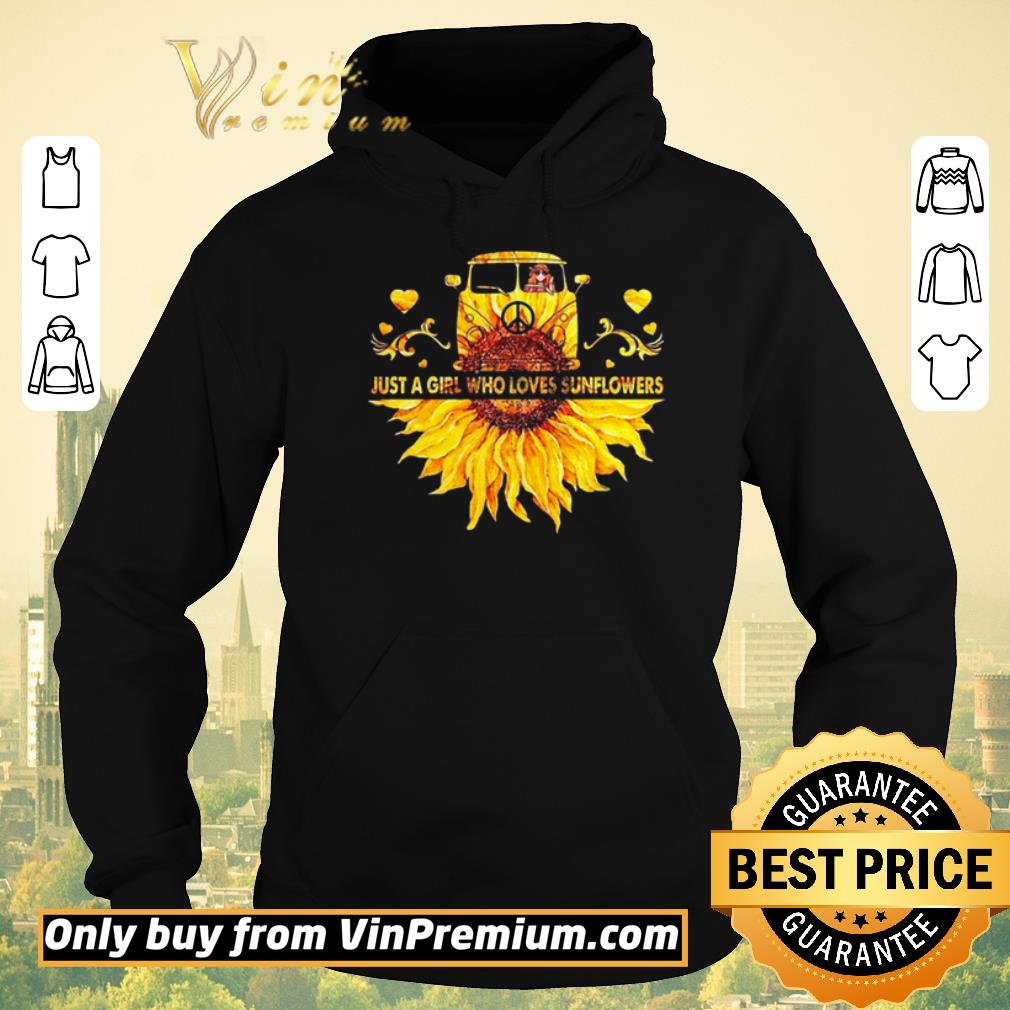 8f175323 premium just a girl who loves sunflowers peace bus shirt sweater 4 - Premium Just a girl who loves sunflowers Peace Bus shirt sweater