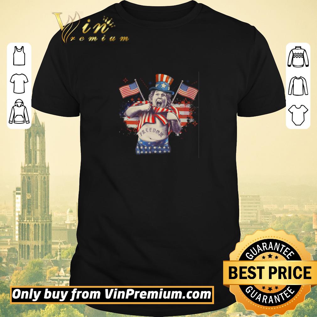Awesome The Goonies Falcor America Flag Chunk Freedom shirt sweater