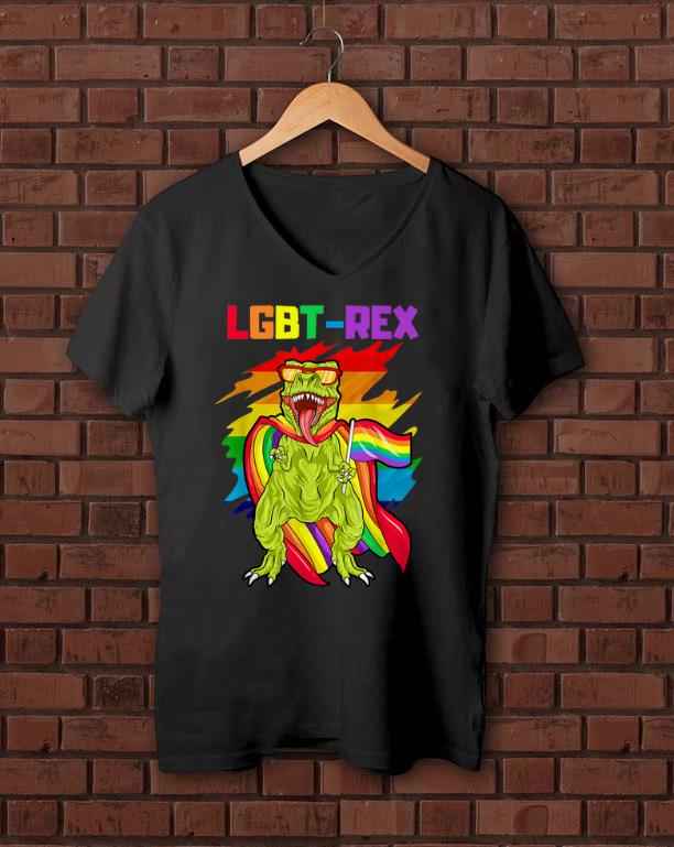 Awesome LGBT-Rex Rainbow Pride Flag Parade Shirt
