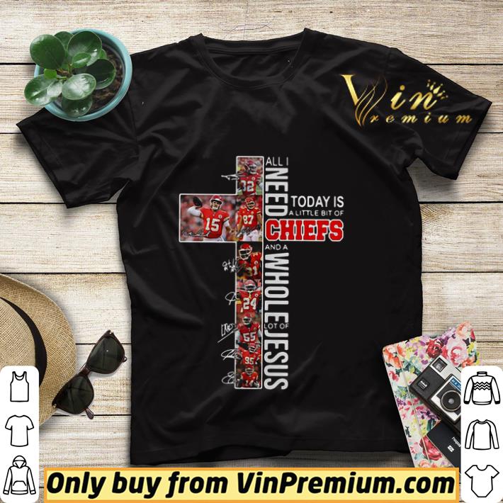 99eb806b all i need today is a little bit of kansas city chiefs jesus signatures shirt sweater 4 - All I need today is a little bit of Kansas City Chiefs Jesus signatures shirt sweater