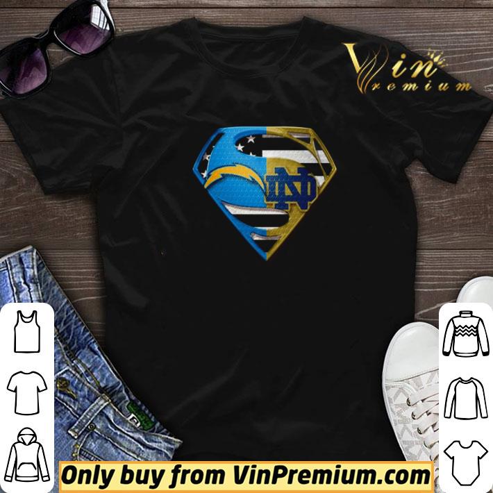Superman Los Angeles Chargers and Notre Dame shirt sweater