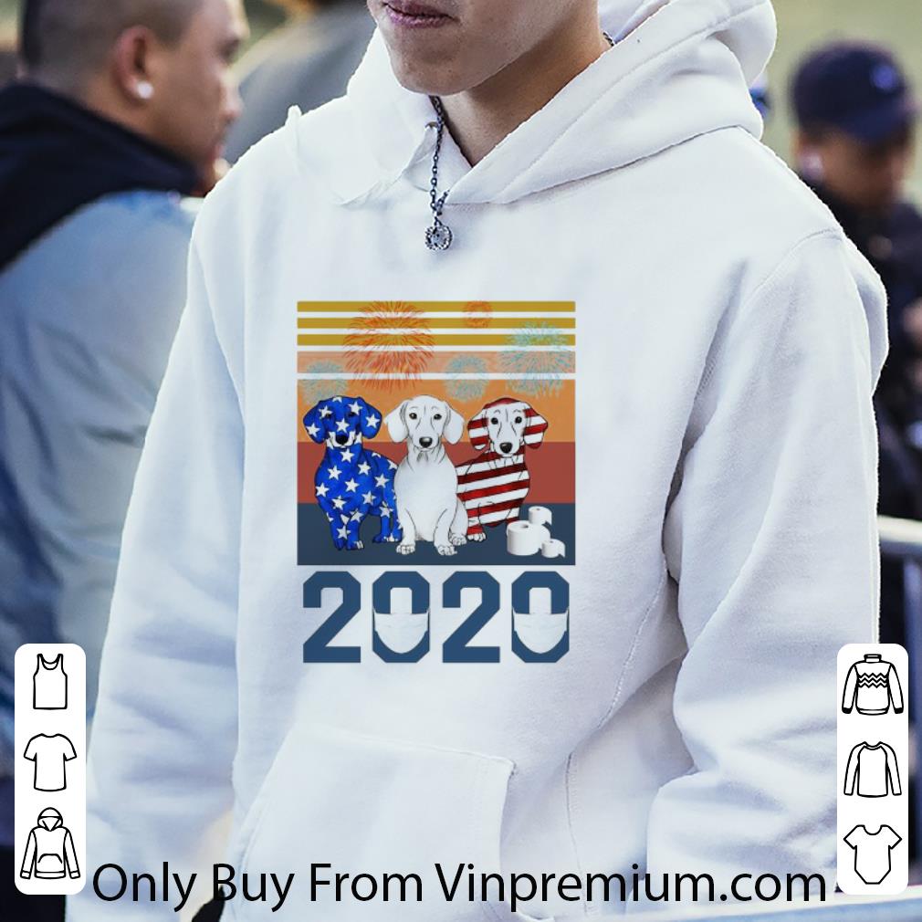 a8b7f178 official vintage dachshund independence day 2020 mask shirt 4 - Official Vintage Dachshund Independence Day 2020 Mask shirt