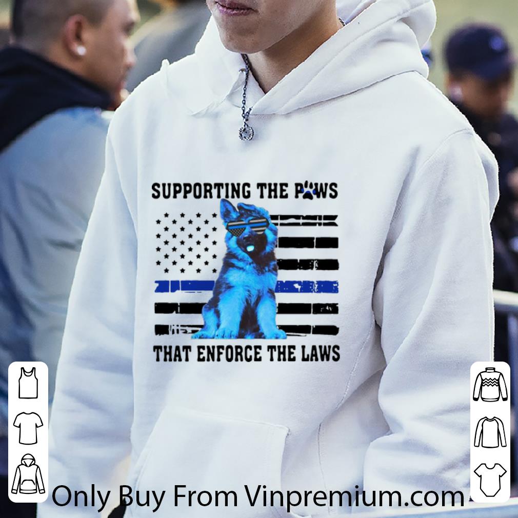 b5c0e7f0 great supporting the paws that enforce the laws american flag shirt 4 - Great Supporting The Paws That Enforce The Laws American Flag shirt