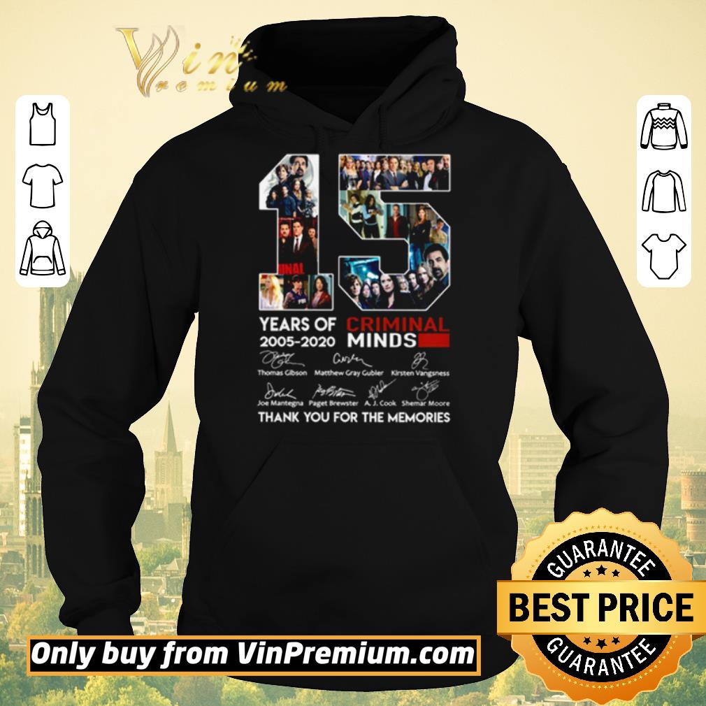 b738a7ee nice 15 years of criminal minds 2005 2020 thank you for the memories shirt sweater 4 - Nice 15 years of Criminal Minds 2005 2020 thank you for the memories shirt sweater