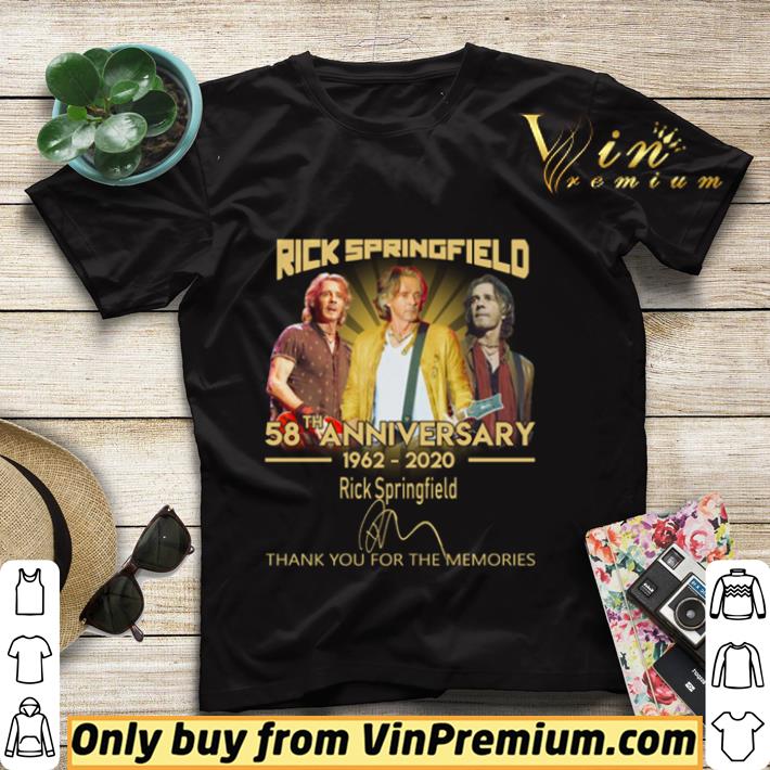 bd18e379 rick springfield 58th anniversary 1962 2020 thank you for the memories signature shirt sweater 4 - Rick Springfield 58th Anniversary 1962-2020 thank you for the memories signature shirt sweater