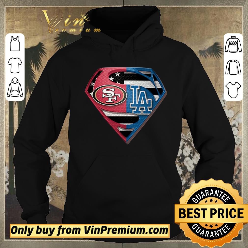 c280d813 nice superman san francisco 49ers vs los angeles dodgers shirt sweater 4 - Nice Superman San Francisco 49ers vs Los Angeles Dodgers shirt sweater