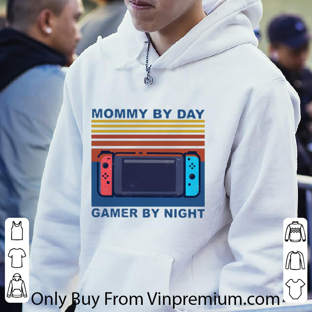 c4b2f1d0 premium vintage mommy by day gamer by night shirt 4 - Premium Vintage Mommy By Day Gamer By Night shirt