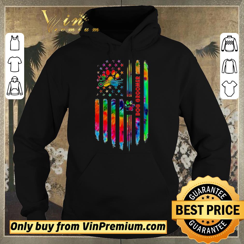 cddf985b nice funny american flag dog groomer shirt sweater 4 - Nice Funny American flag dog groomer shirt sweater