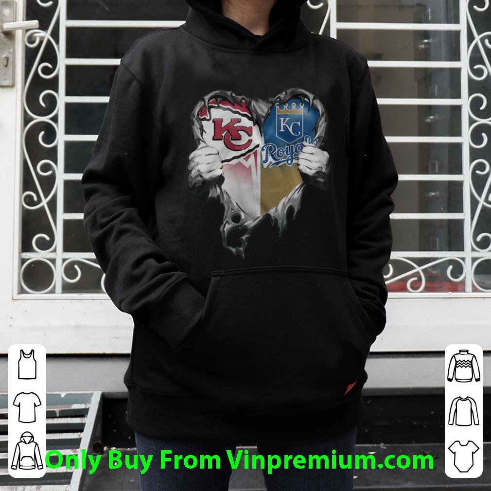 cf0ba45b awesome kansas city chiefs and kansas city royals blood inside me heart shirt 4 - Awesome Kansas City Chiefs And Kansas City Royals Blood Inside Me Heart shirt