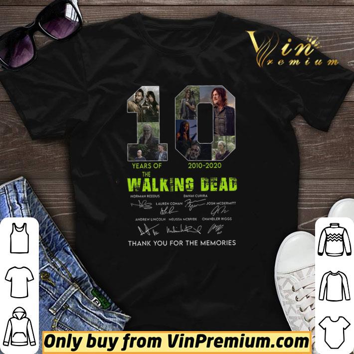 10 Years Of The Walking Dead 2010 2010 Signature Thank You For The Memories shirt sweater