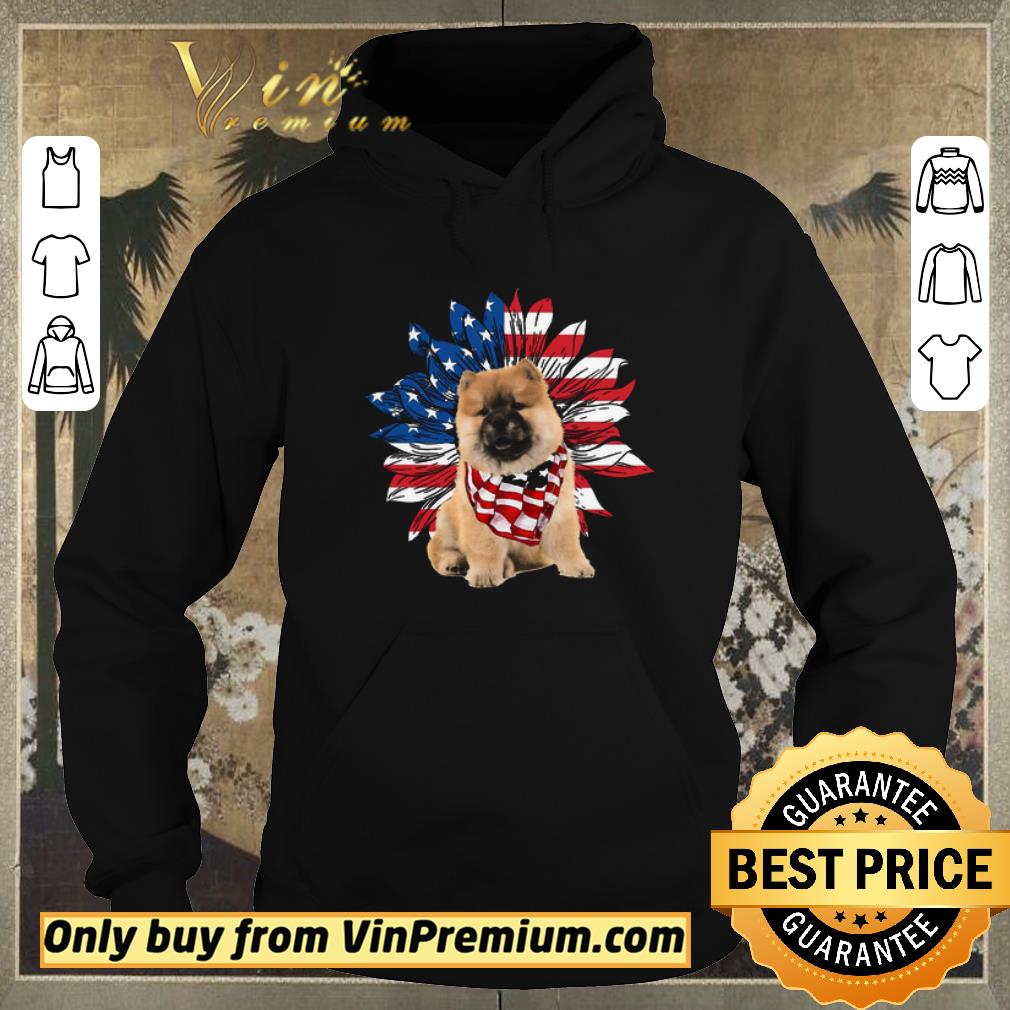 d5106406 awesome chow chow sunflowers american flag shirt sweater 4 - Awesome Chow Chow Sunflowers American Flag shirt sweater