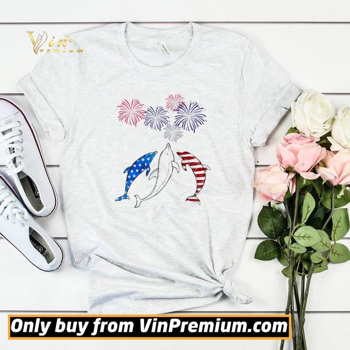 d5b1d19b dolphin happy july 4th firework american flag shirt sweater 4 - Dolphin Happy July 4th Firework American Flag shirt sweater