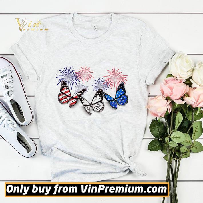 d9c101dc original three butterfly 4th of july firework american flag shirt sweater 4 - Original Three Butterfly 4th Of July Firework American Flag shirt sweater