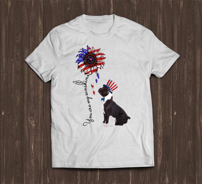 Awesome America Flag Sunflower French Bulldog Independent Shirt