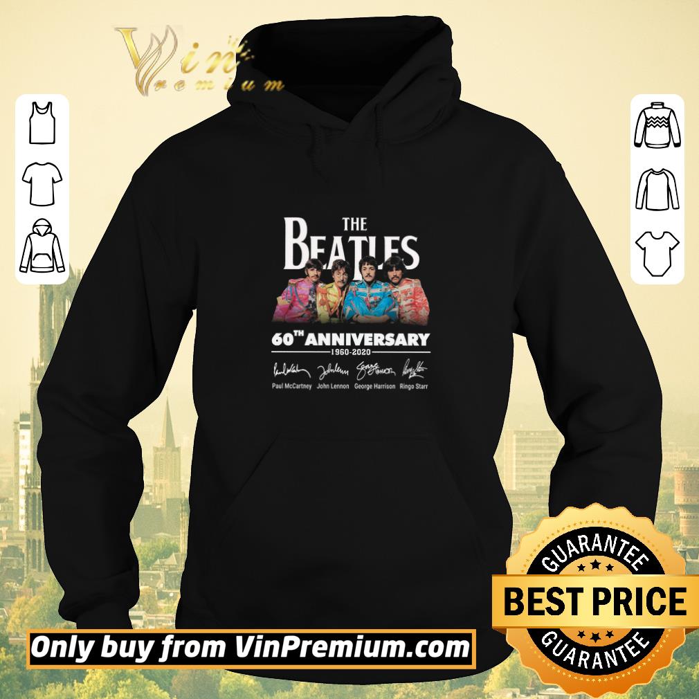 df97ca45 official the beatles 60th anniversary 1960 2020 signature shirt sweater 4 - Official The Beatles 60th Anniversary 1960 2020 Signature shirt sweater