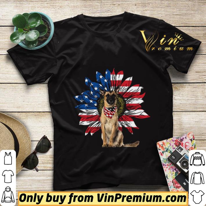 e76aa978 belgian malinois sunflowers american flag shirt sweater 4 - Belgian Malinois Sunflowers American Flag shirt sweater