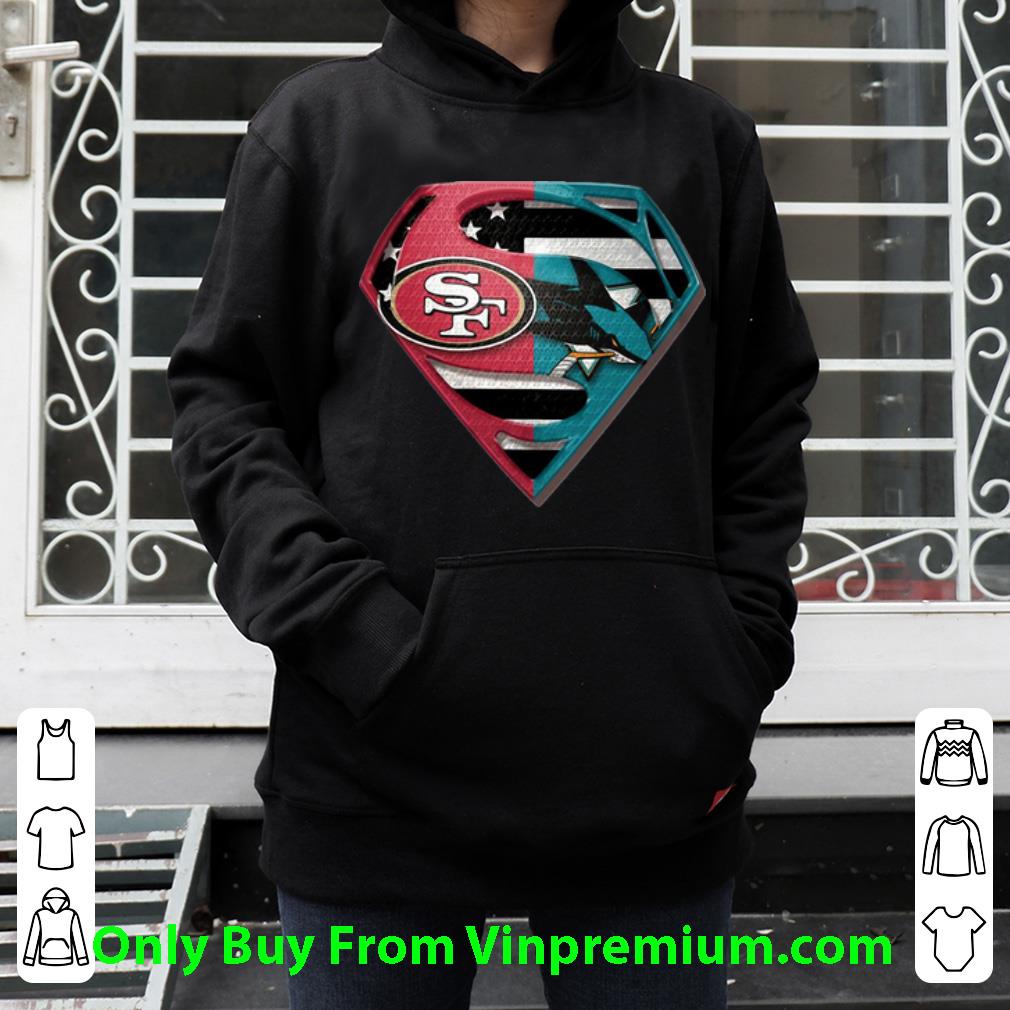 e87aabd1 great superman san francisco 49ers and jose sharks shirt 4 - Great Superman San Francisco 49ers And Jose Sharks shirt