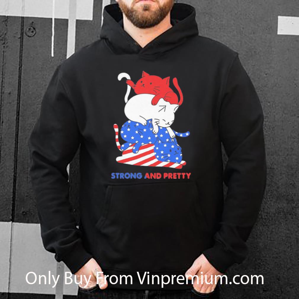 ef859dfb pretty cat strong and pretty independence day american flag shirt 4 - Pretty Cat Strong And Pretty Independence Day American Flag shirt