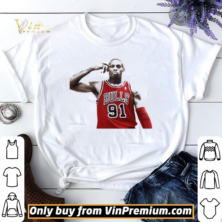 Dennis Rodman 91 Chicago Bulls shirt sweater