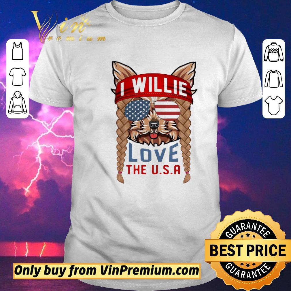 Premium Willie Nelson Mashup Yorkshire Terrier I Willie Love The USA shirt sweater