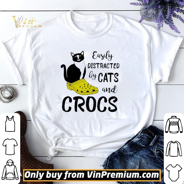 Easily Distracted By Cats And Crocs shirt sweater