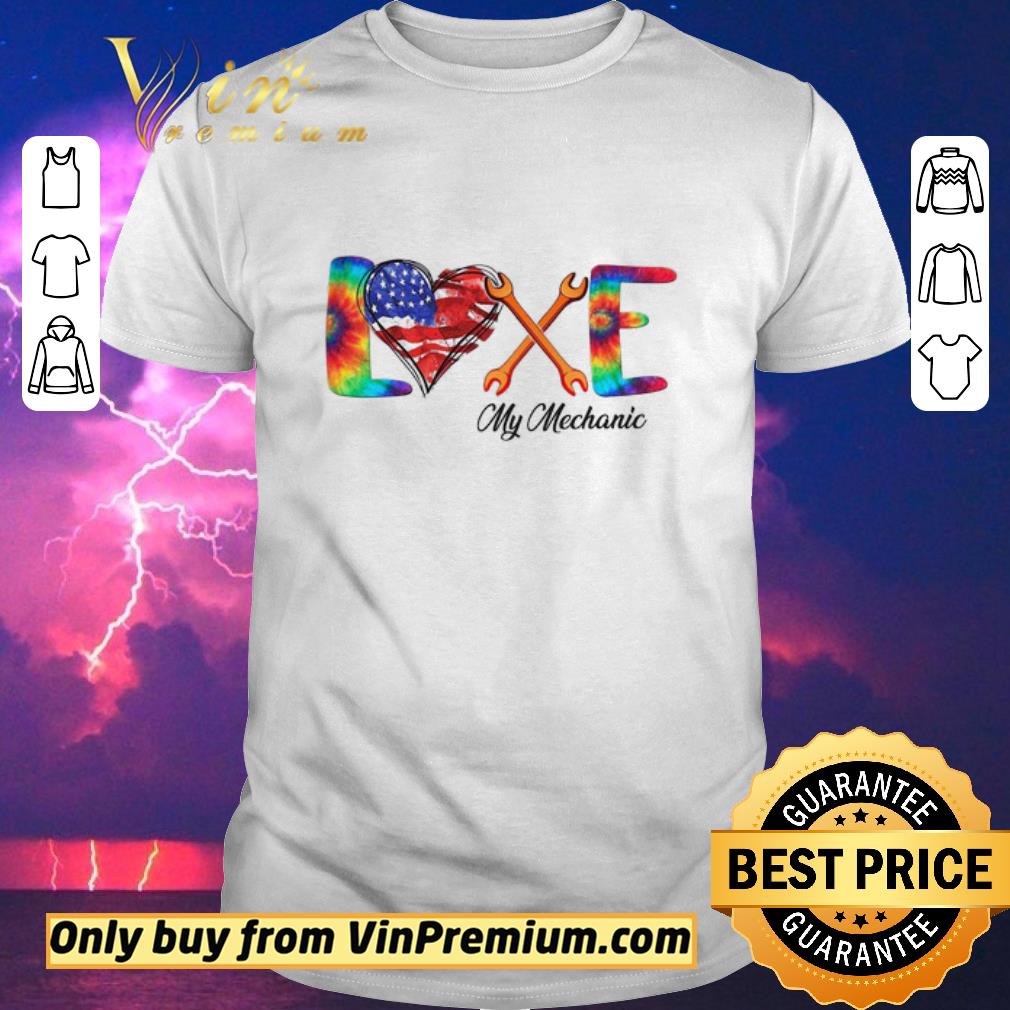 Awesome Love My Mechanic American Flag shirt sweater