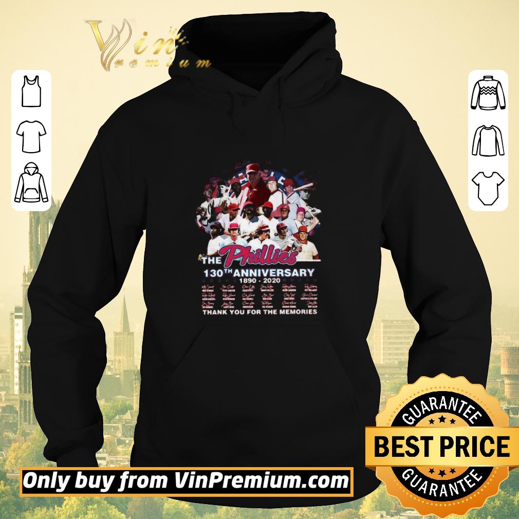 0922201b official the philadelphia phillies 130th anniversary 1890 2020 thank you for the memories signatures shirt 4 - Official The philadelphia phillies 130th anniversary 1890 2020 thank you for the memories signatures shirt