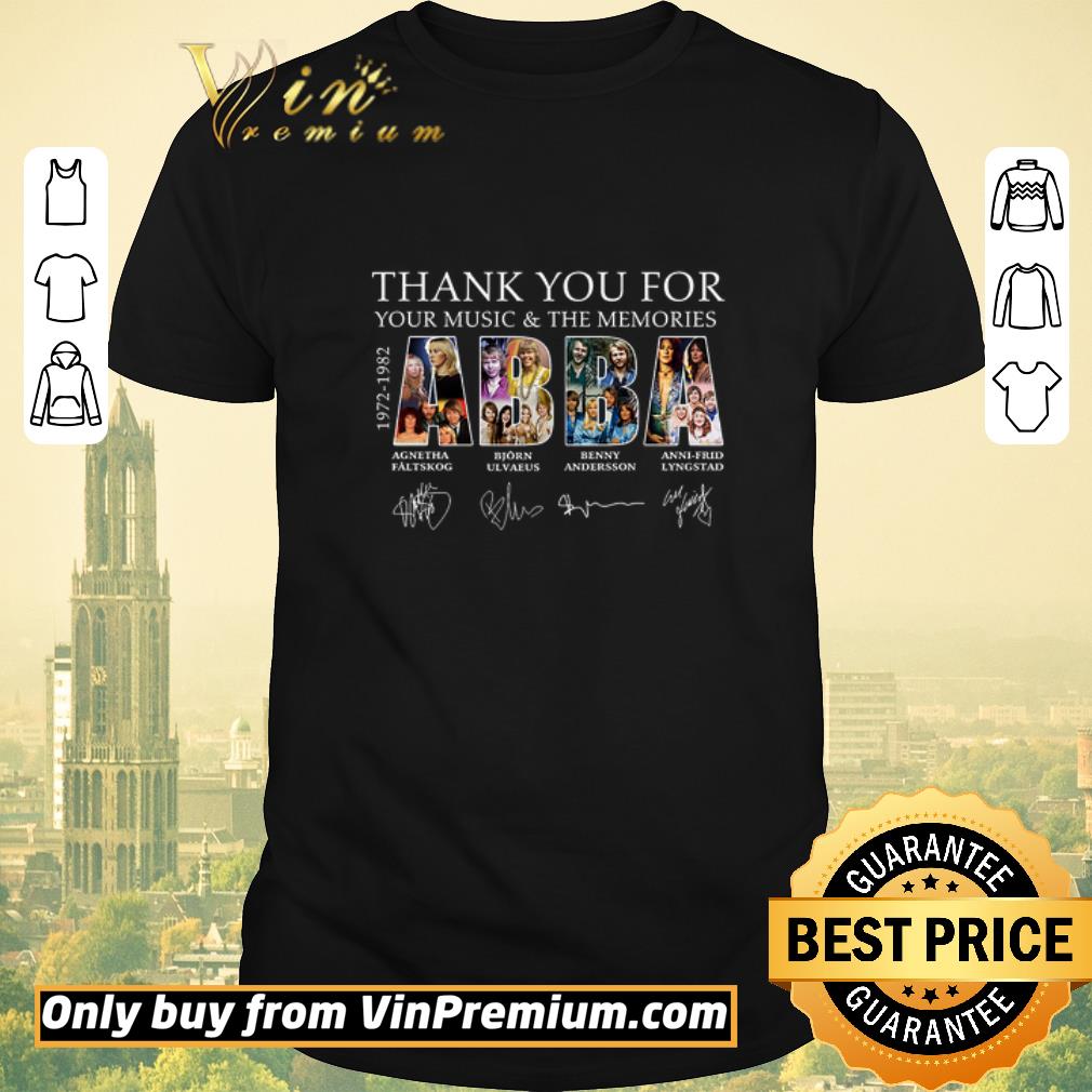 Nice Abba 1972 1982 Thank You For Your Music & The Memories Signature shirt sweater