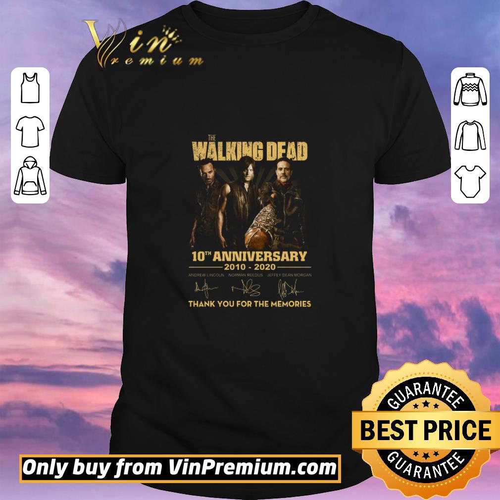Funny The Walking Dead 10th Anniversary 2010 2020 Signature Thank You shirt sweater