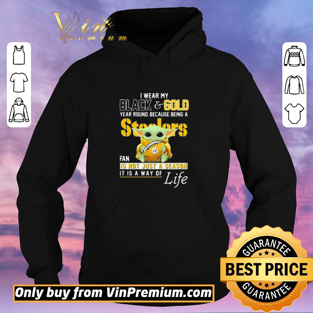 0f4a1e40 official baby yoda i wear my black and gold year round because being a steelers fan shirt sweater 4 - Official Baby Yoda I Wear My Black And Gold Year Round Because Being A Steelers Fan shirt sweater