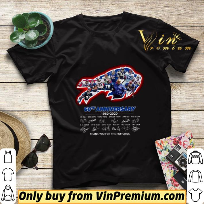 1037870e buffalo bills nfl 60th anniversary 1960 2020 signatures thank you shirt sweater 4 - Buffalo Bills Nfl 60th Anniversary 1960 2020 Signatures Thank You shirt sweater