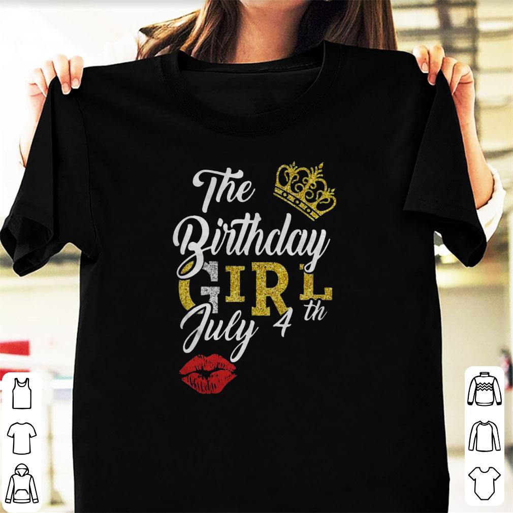 Hot July Birthday Girl July 4th Shirt
