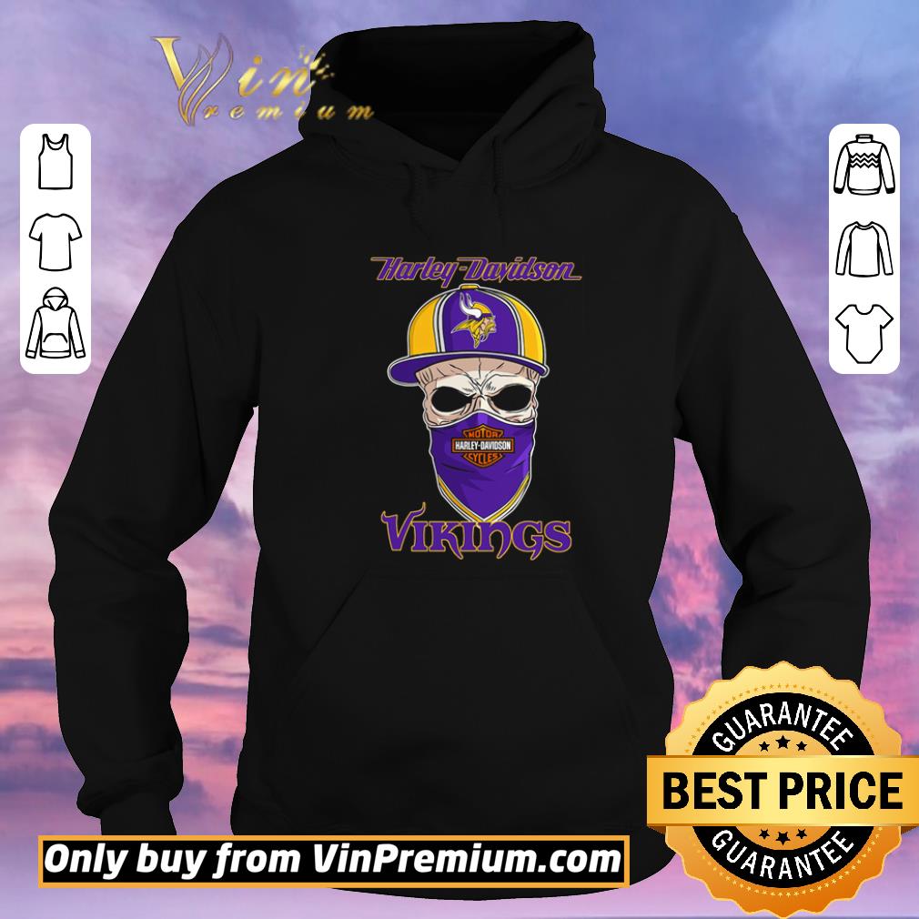 17913339 premium minnesota vikings skull wearing harley davidson cycles mask shirt sweater 4 - Premium Minnesota vikings skull wearing Harley-Davidson Cycles mask shirt sweater