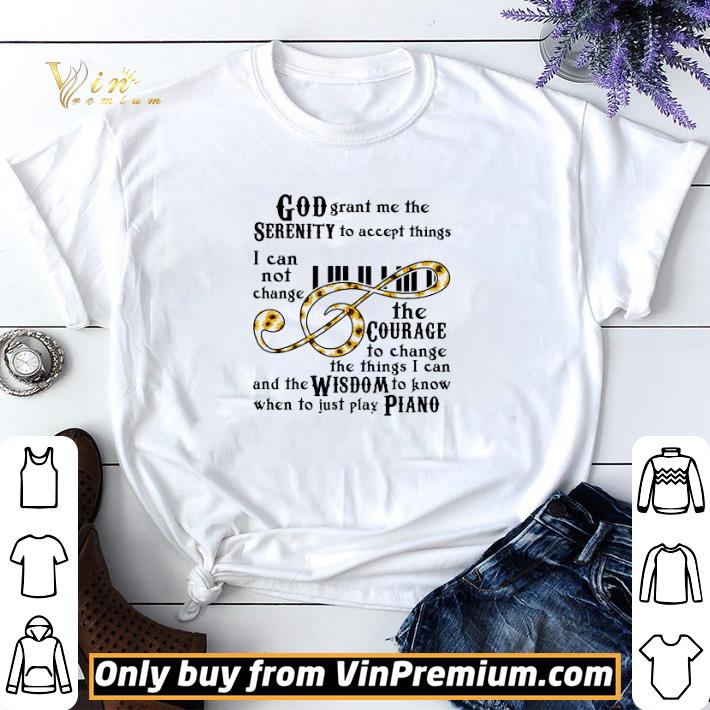 Music Note Piano Sunflower God Grant Me The Serenity To Accept Things shirt sweater