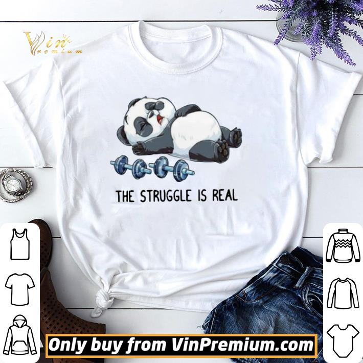 Panda The Struggle Is Real Bear Deadlift Funny Gym shirt sweater