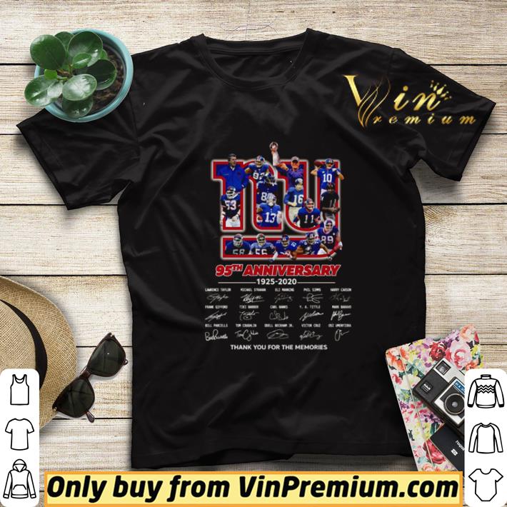 1e52f891 new york giants 95th anniversary 1925 2020 signature thank you for the memories shirt sweater 4 - New York Giants 95th anniversary 1925-2020 signature thank you for the memories shirt sweater
