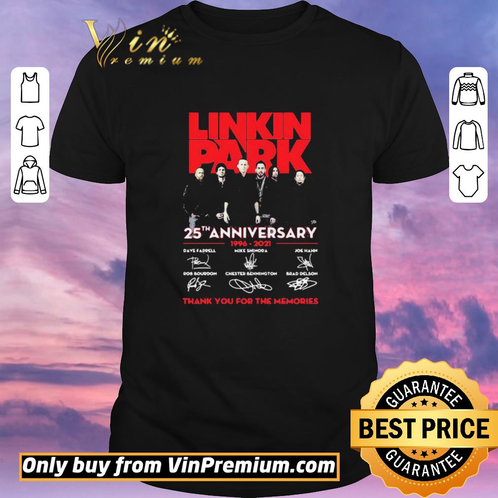 Official Linkin park 25th anniversary 1996 2021 thank you for the memories signatures shirt sweater