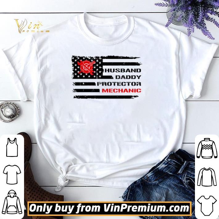 American flag husband daddy protector mechanic shirt sweater