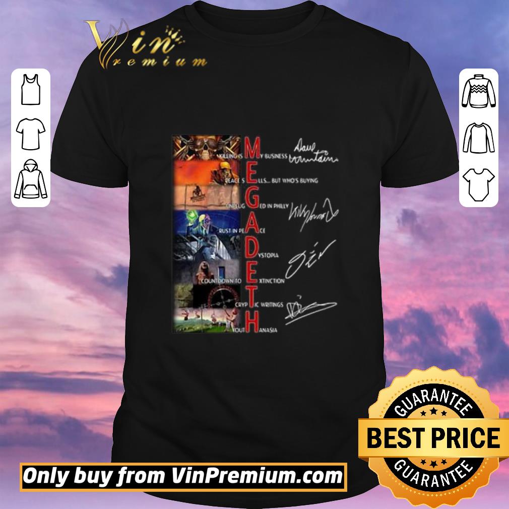 Awesome Megadeth band members signature shirt sweater